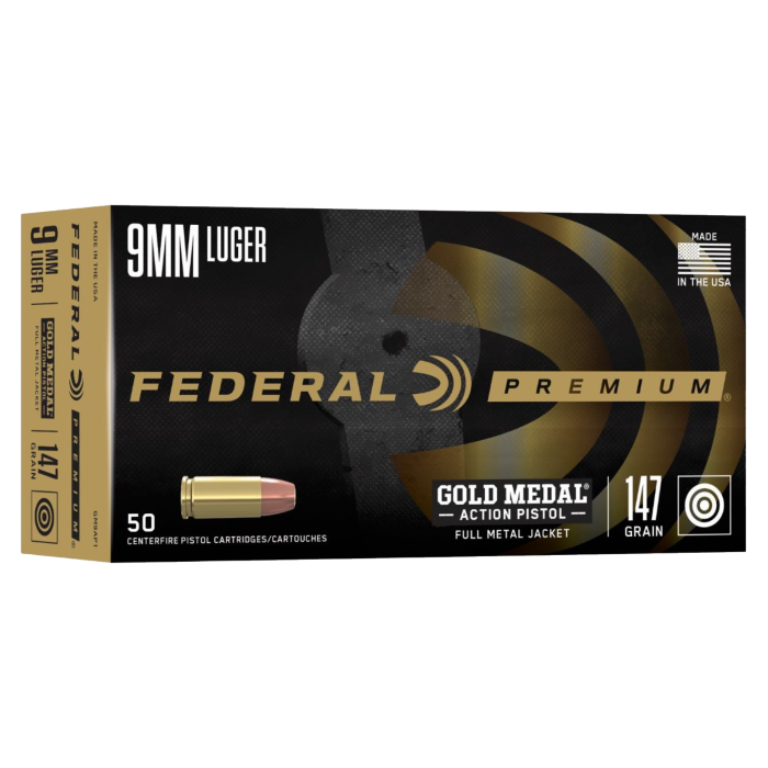 Federal Gold Medal 9mm 147 Gr FMJ