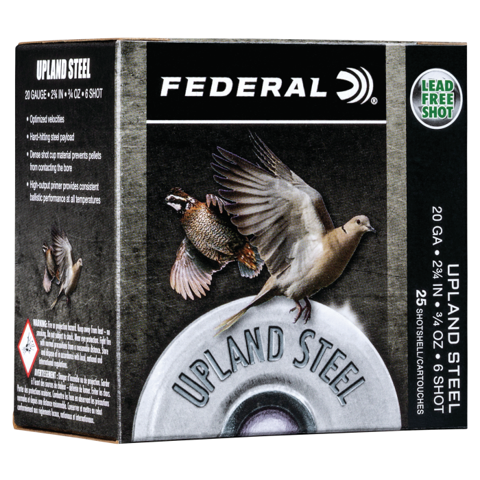 Federal Upland 20 Gauge 2.75 3/4 oz 6 Shot Federal Upland 20 Gauge 2.75 3/4 oz 6 Shot