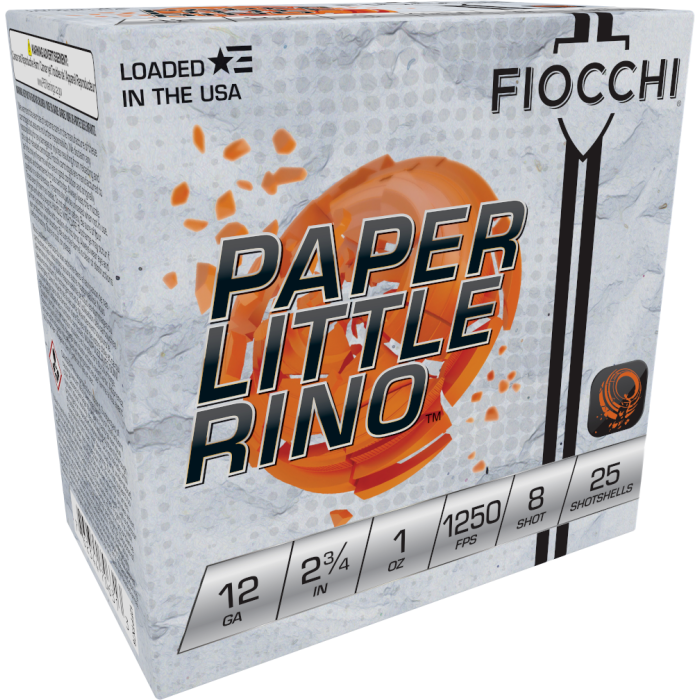 Fiocchi Paper Little Rino 12 Gauge 2.75 1 oz 8 Shot