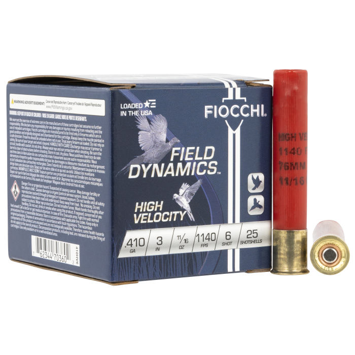 Fiocchi Field Dynamics 410 Gauge 3 11/16 oz 6 Shot 410HV6 Fiocchi Field Dynamics 410 Gauge 3 11/16 oz 6 Shot 410HV6