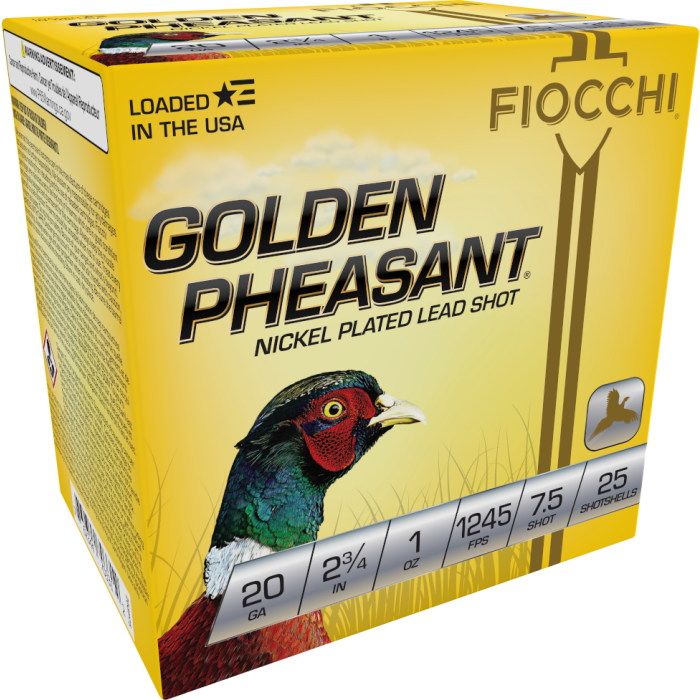 Fiocchi 20 Gauge 2.75 1 oz 7.5 Shot Nickel-Plated Lead Fiocchi 20 Gauge 2.75 1 oz 7.5 Shot Nickel-Plated Lead