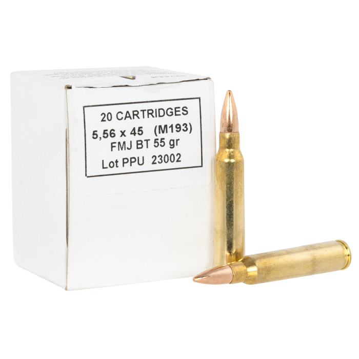 Ppu Metric Rifle 5.56 55 Grain FMJ Boat Tail Ppu Metric Rifle 5.56 55 Grain FMJ Boat Tail