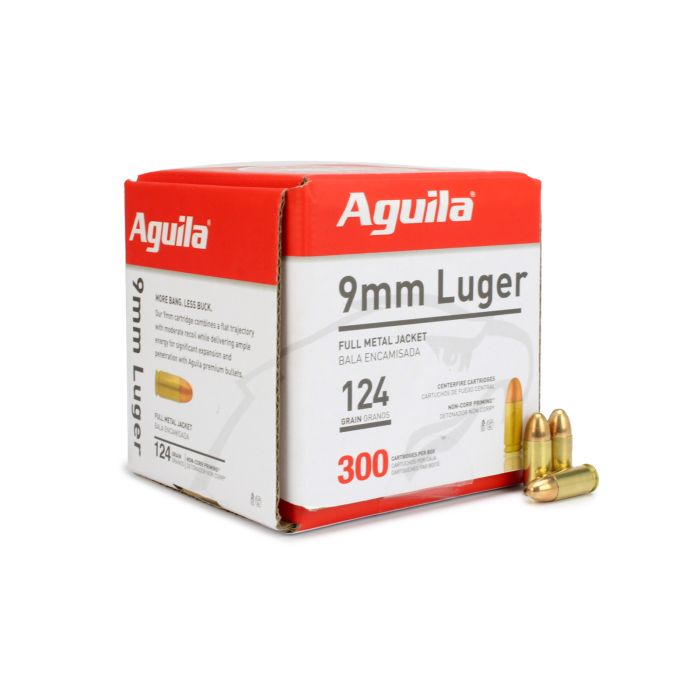 Aguila 9mm Full Metal Jacket 1E092108 Ammo Aguila 9mm Full Metal Jacket 1E092108 Ammo