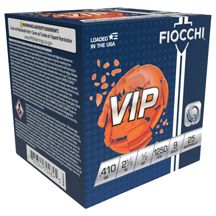 Fiocchi Exacta Target 410 Gauge 2.50 1/2 oz 9 Shot 410VIP9 Fiocchi Exacta Target 410 Gauge 2.50 1/2 oz 9 Shot 410VIP9