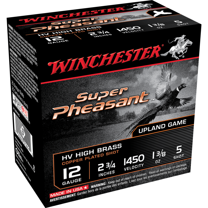 Winchester Super Pheasant 12 Gauge 2.75 1 3/8 oz 5 Shot X12PHV5 Winchester Super Pheasant 12 Gauge 2.75 1 3/8 oz 5 Shot X12PHV5