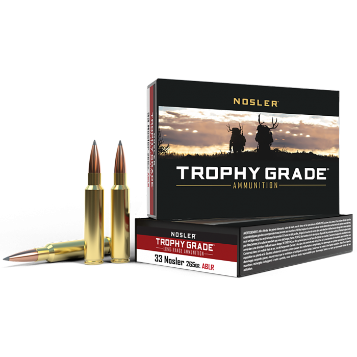 Nosler Trophy Grade 33 Nosler 265 Gr Nosler Spitzer AccuBond Long Range Nosler Trophy Grade 33 Nosler 265 Gr Nosler Spitzer AccuBond Long Range