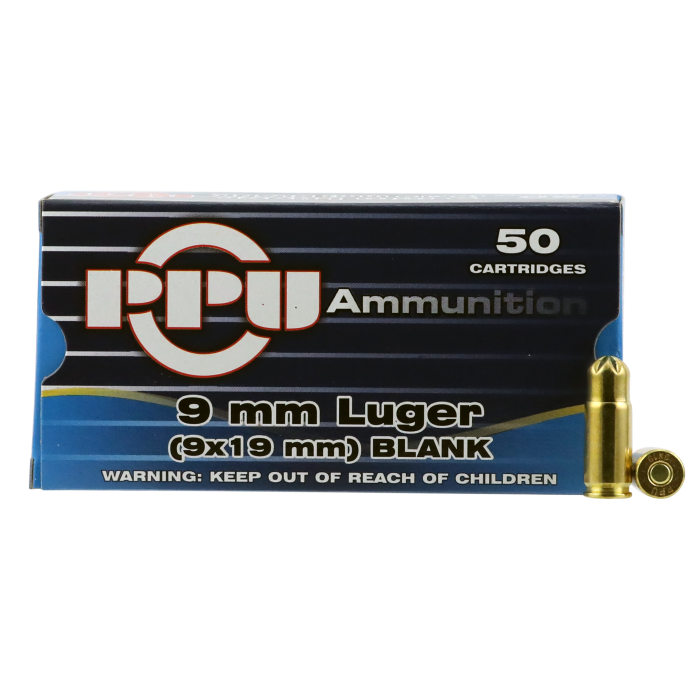 PPU 9mm Luger Blank  50 Rounds