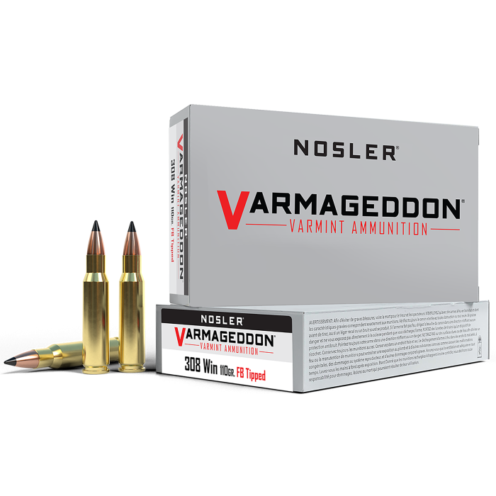 Nosler Varmageddon 308 Win 110 Grain Flat Base Tipped