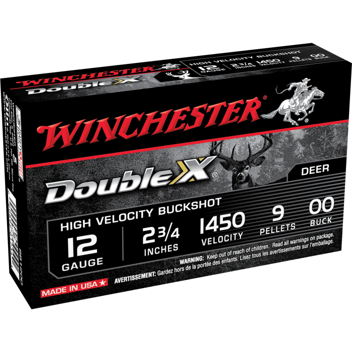 Winchester Double X 12 Gauge 2.75 9 Pellets 00 Buck SB1200