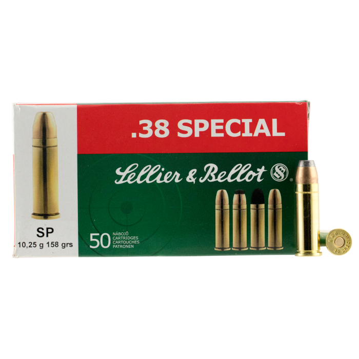 Sellier & Bellot Handgun 38 Special 158 Grain Soft Point SB38C Sellier & Bellot Handgun 38 Special 158 Grain Soft Point SB38C