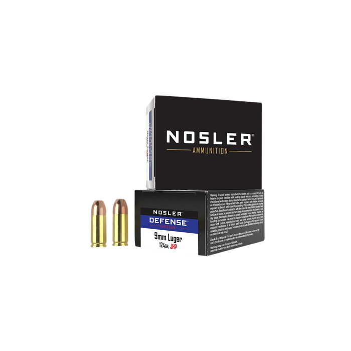 Nosler Defense 9mm 124 Gr Bonded Performance JHP