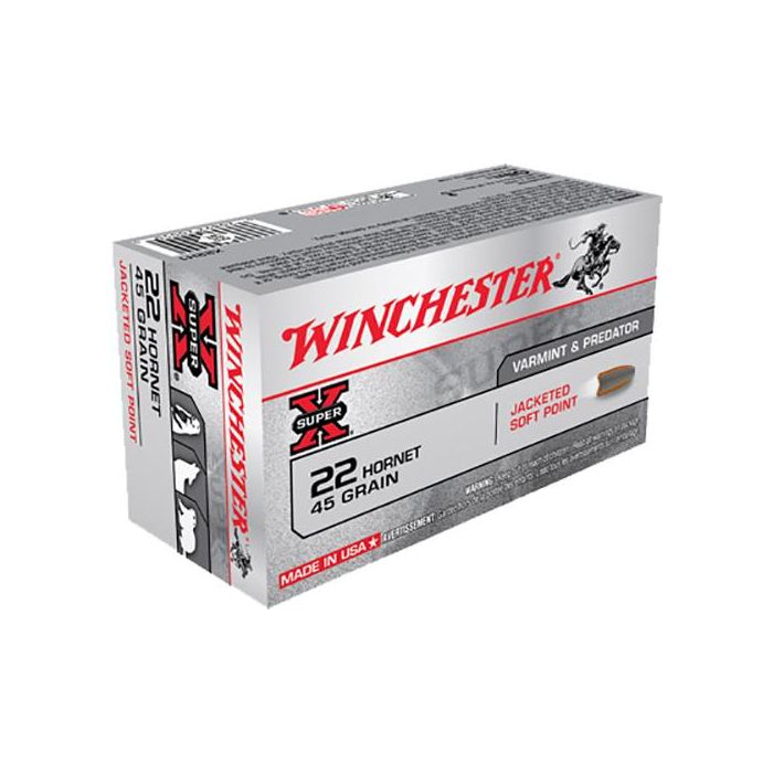 Winchester Super X 22 Hornet 45 Gr Jacketed Soft Point