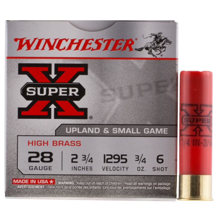 Winchester Super X 28 Gauge 2.75 3/4 oz 6 Shot X286 Winchester Super X 28 Gauge 2.75 3/4 oz 6 Shot X286