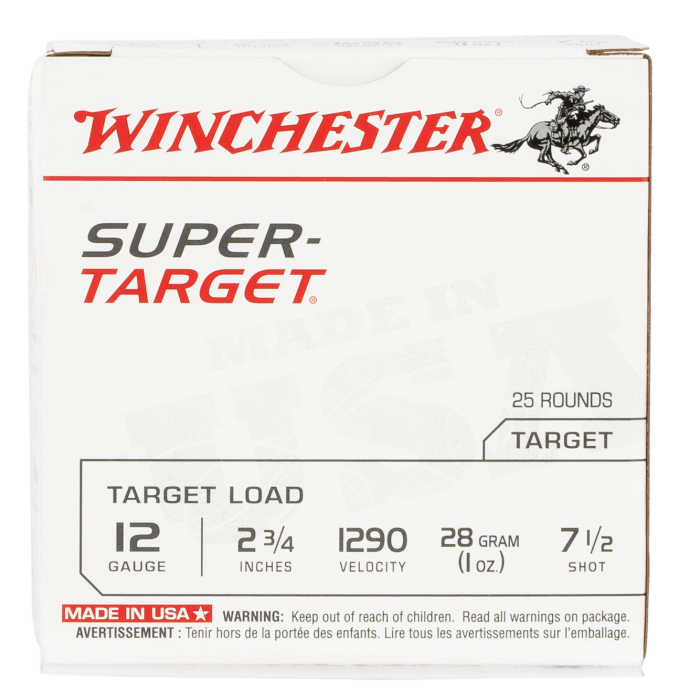 Winchester Super-Target 12 Gauge 2.75 1oz 7.5 Shot Shotgun Ammo