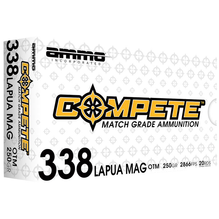 Ammo Inc Compete 338 Lapua Mag 250 Gr Boat Tail HP Ammo Inc Compete 338 Lapua Mag 250 Gr Boat Tail HP
