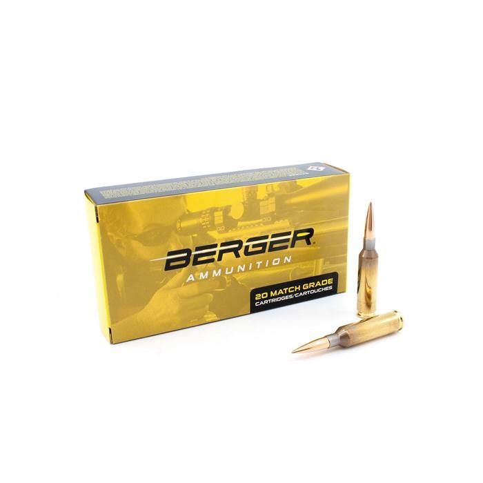 Berger Bullets Match Grade Target 6mm Creedmoor 109 Grain Long Range Hybrid Target Ammunition