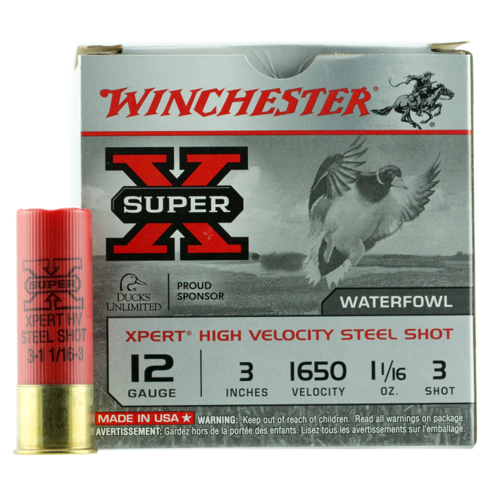 Winchester Super X 12 Gauge 3 1 1/16 oz 3 Shot WEX123M3 Winchester Super X 12 Gauge 3 1 1/16 oz 3 Shot WEX123M3
