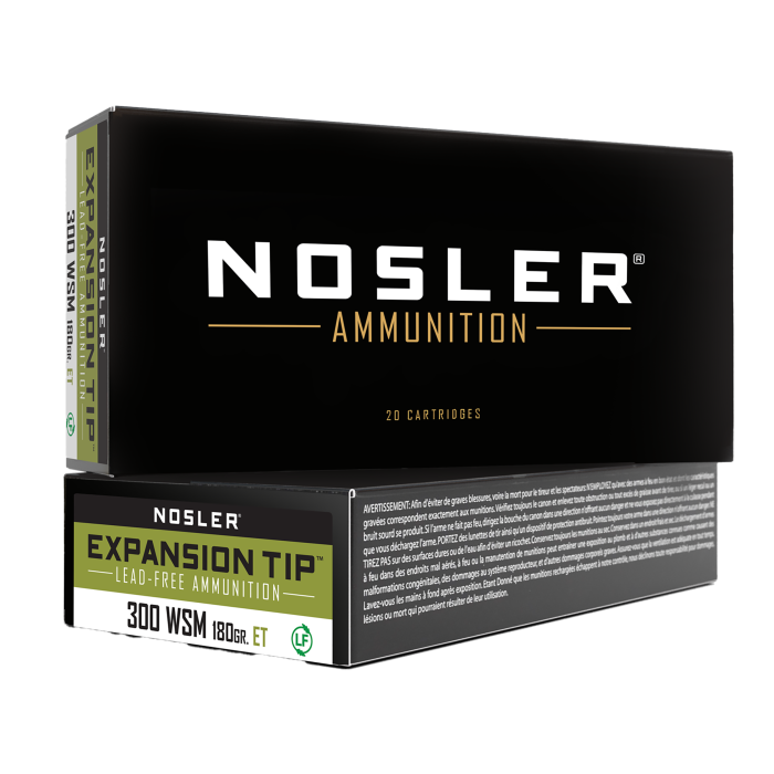 Nosler E-tip 300 WSM 180 Gr E-Tip Lead-Free Nosler E-tip 300 WSM 180 Gr E-Tip Lead-Free
