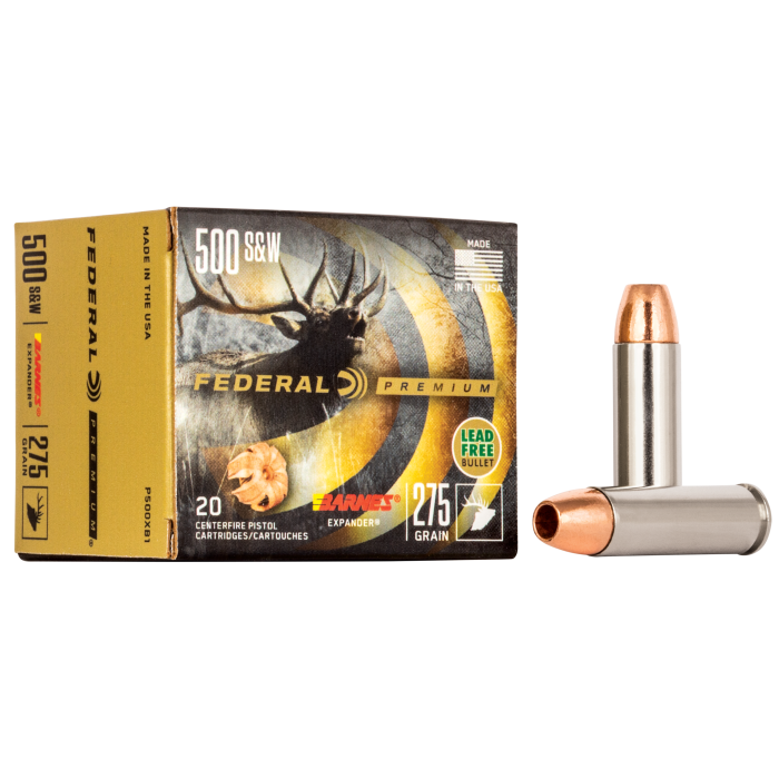 Federal Premium 500 S&W 275 Gr Barnes Expander BRX
