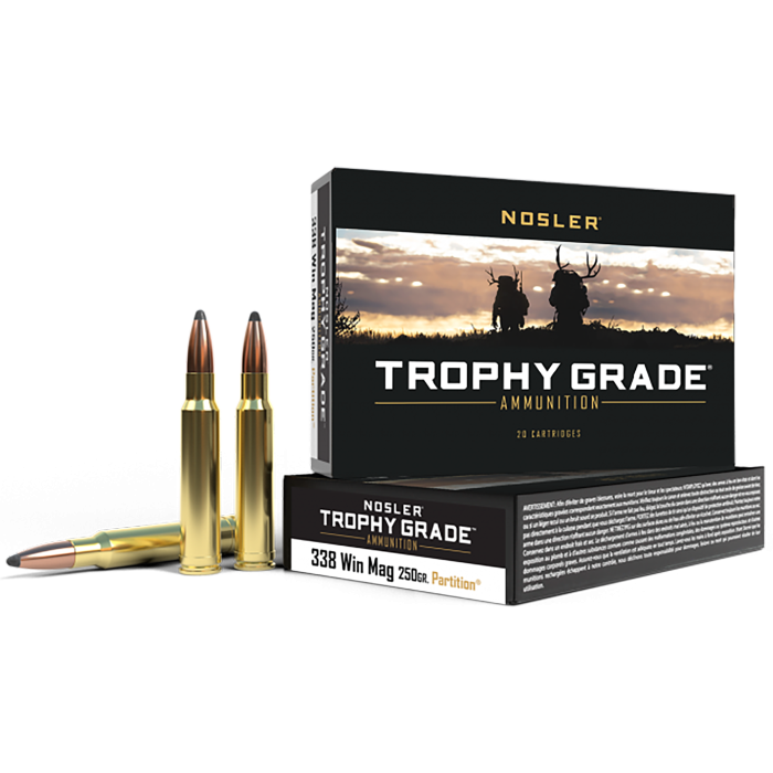 Nosler Trophy Grade 338 Win Mag 250 Gr Nosler Spitzer Partition Nosler Trophy Grade 338 Win Mag 250 Gr Nosler Spitzer Partition