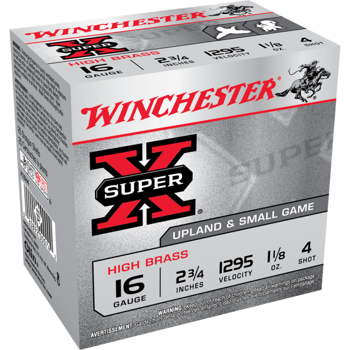 Winchester Super X 16 Gauge 2.75 1 1/8 oz 4 Shot X16H4 Winchester Super X 16 Gauge 2.75 1 1/8 oz 4 Shot X16H4