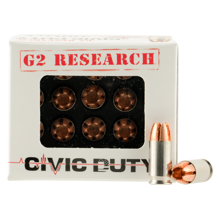 G2 Research Civic Duty 380 ACP 64 Grain Copper Expansion Projectile G00621