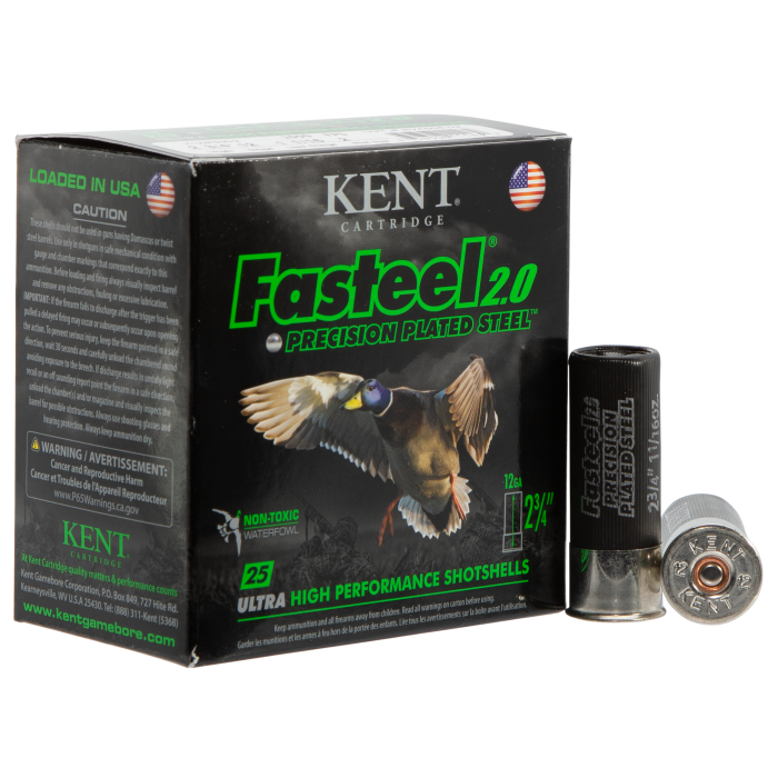 Kent Cartridge Fasteel 2.0 12 Gauge 2.75 1 1/16 oz 2 Shot K122FS302 Kent Cartridge Fasteel 2.0 12 Gauge 2.75 1 1/16 oz 2 Shot K122FS302