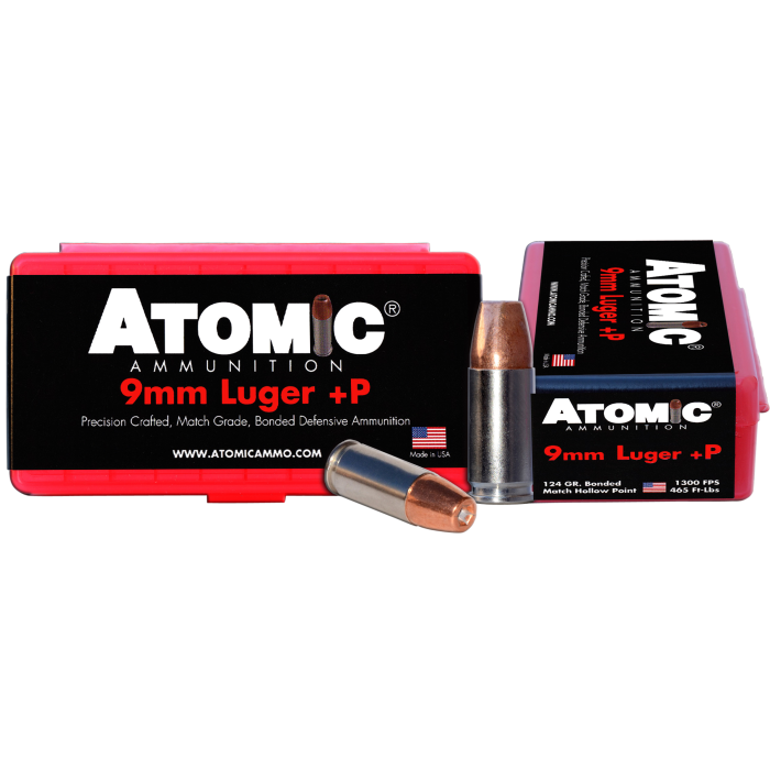 Atomic Pistol 9mm 124 Gr Bonded Match +P HP Atomic Pistol 9mm 124 Gr Bonded Match +P HP