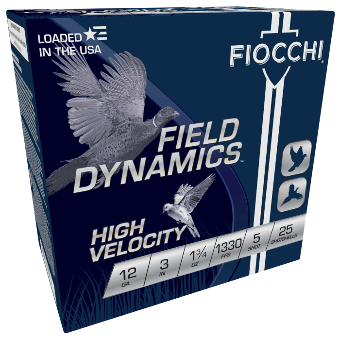 Fiocchi Field Dynamics 12 Gauge 3 1 3/4 oz 5 Shot 123HV5 Fiocchi Field Dynamics 12 Gauge 3 1 3/4 oz 5 Shot 123HV5