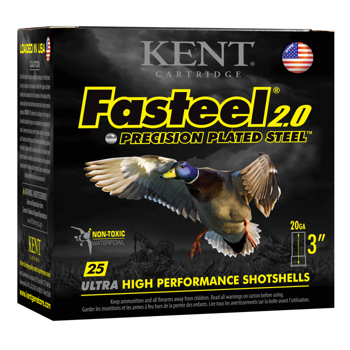 Kent Cartridge Fasteel 2.0 20 Gauge 3 7/8 oz 2 Shot K203FS242 Kent Cartridge Fasteel 2.0 20 Gauge 3 7/8 oz 2 Shot K203FS242