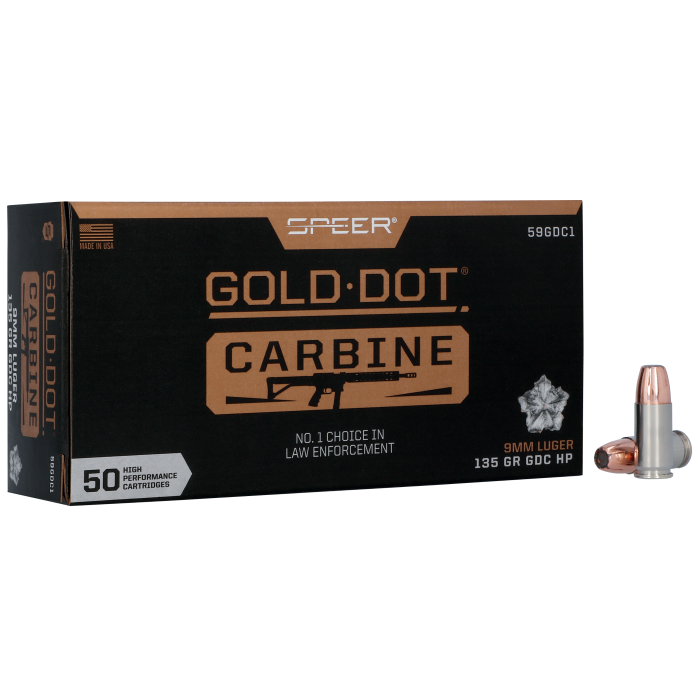 Speer Gold Dot 9mm 135 Grain Hollow Point 59GDC1