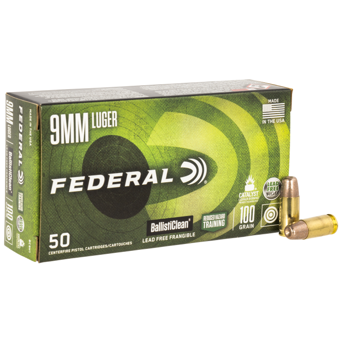Federal Ballisticlean 9mm 100 Grain Lead-Free Frangible BC9H1