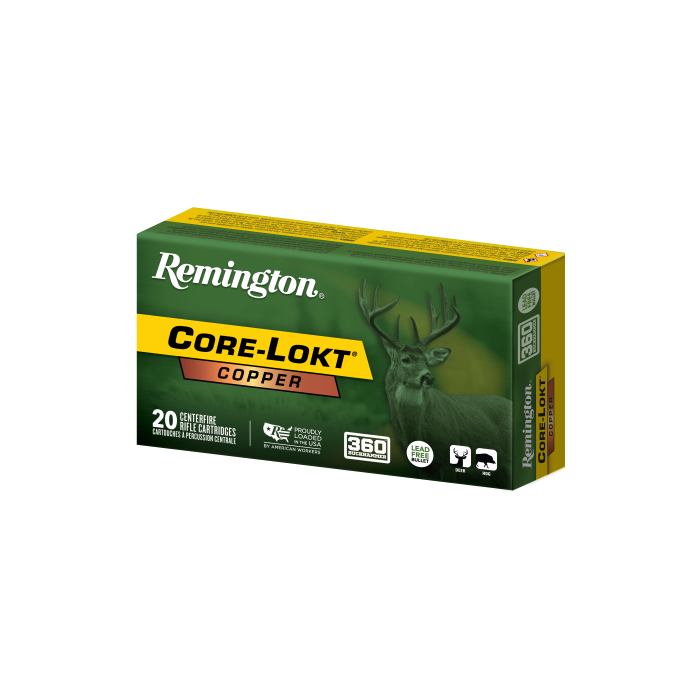 Remington 360 Buckhammer 160 Gr Core Lokt Tipped