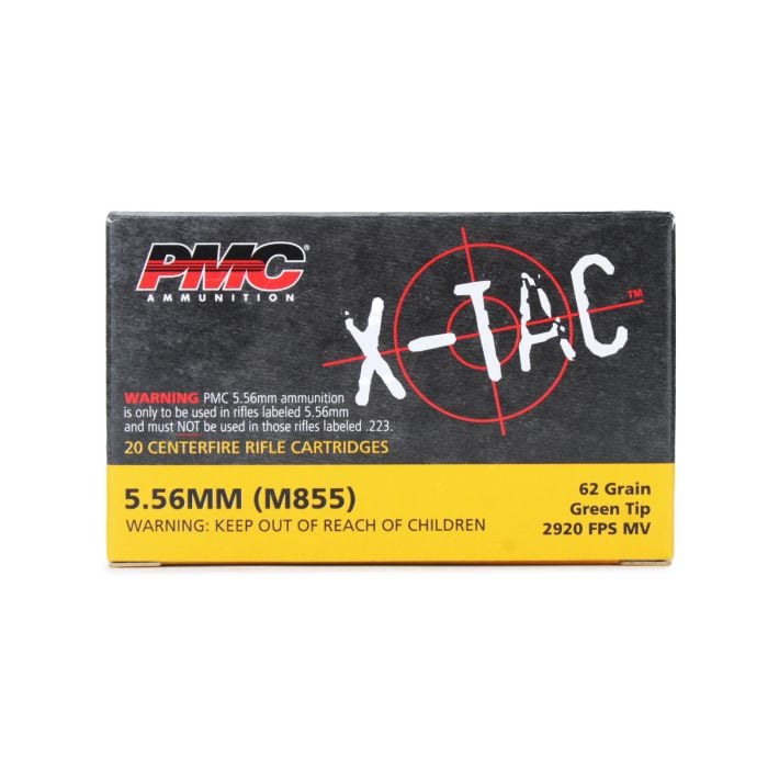 PMC X-TAC 5.56 NATO 62gr Lap Ammo | Green Tip 5.56 | Ammunition Depot