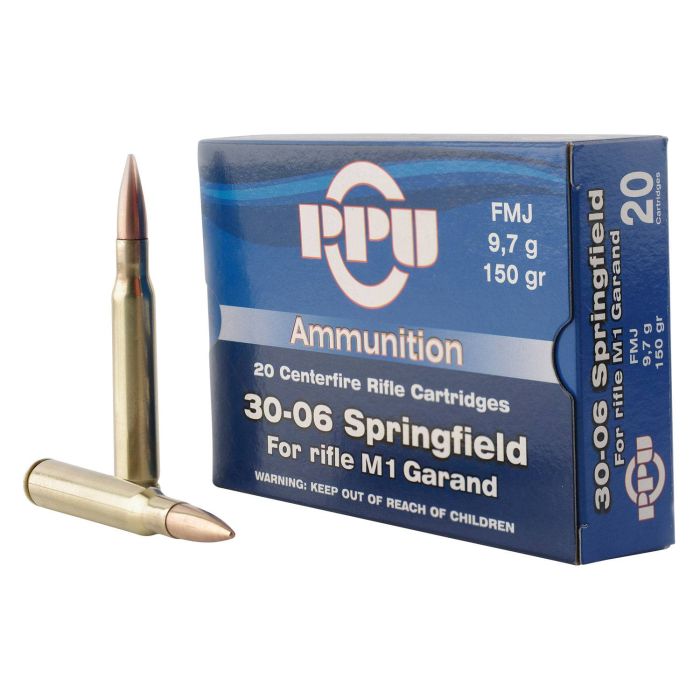 PPU Standard Rifle 30-06 Springfield 150 Gr FMJ
