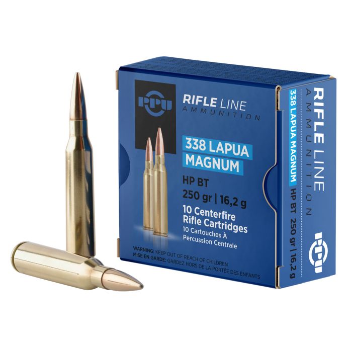 PP338H PPU Rifle Line 338 Lapua 250 Grain Boat-Tail HP