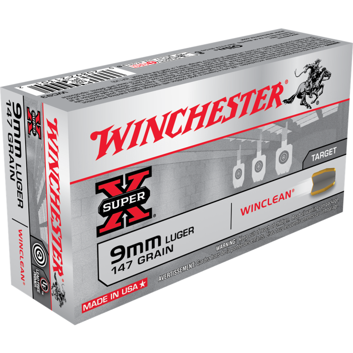 Winchester Super X 9mm Luger 147 Gr Winclean BEB 50 Rounds