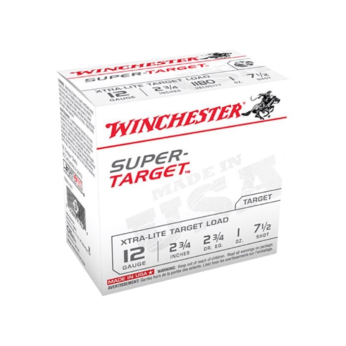 TRGTL127 Winchester Super Target Xtra-Lite 12 Ga 2.75" 1 oz 7.5 Shot TRGTL127 Winchester Super Target Xtra-Lite 12 Ga 2.75" 1 oz 7.5 Shot