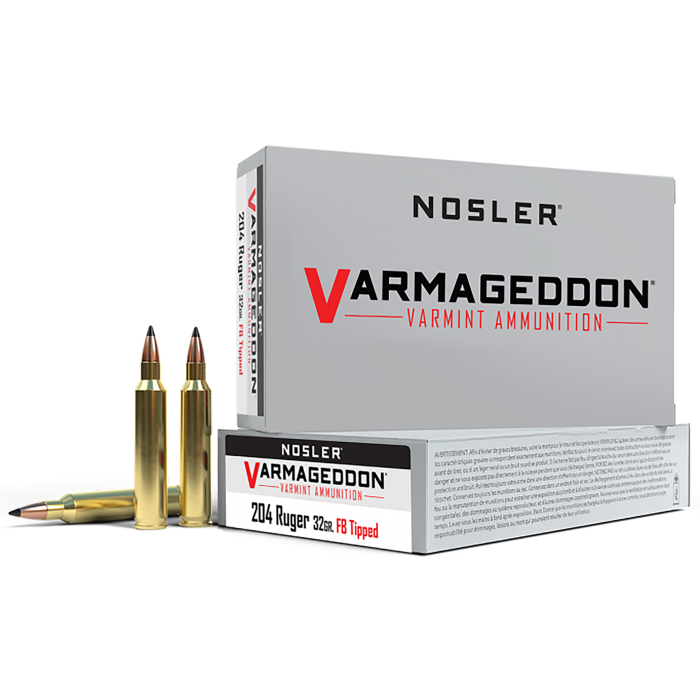 Nosler Varmageddon 204 Ruger 32 Gr Flat Base Tipped