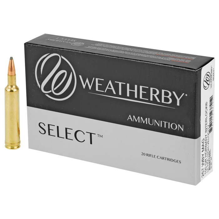 Weatherby Select 257 Wthby Mag 100 Gr Hornady Interlock Weatherby Select 257 Wthby Mag 100 Gr Hornady Interlock