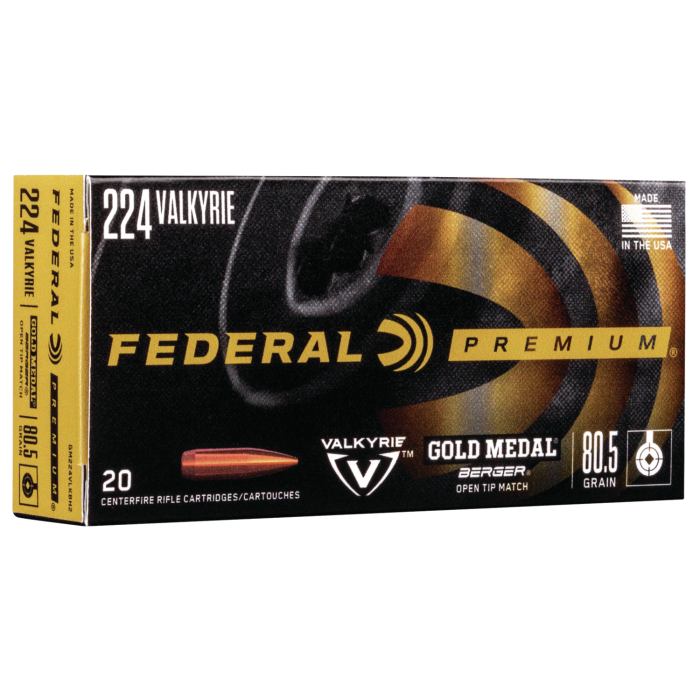 Federal Premium 224 Valkyrie 80.5 Grain Berger Open Tip Match