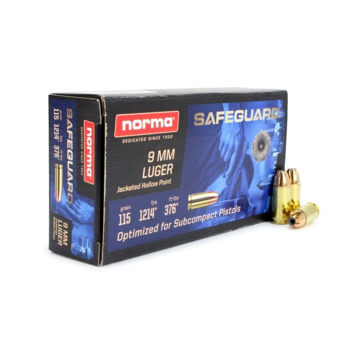 610540050 Norma Safeguard 9mm 115 Gr JHP 610540050 Norma Safeguard 9mm 115 Gr JHP