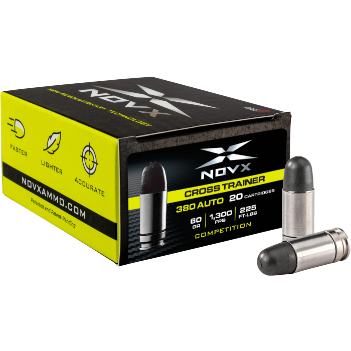 Novx Black 380 ACP 60 Grain Copper Polymer Frangible 380CTCSS20