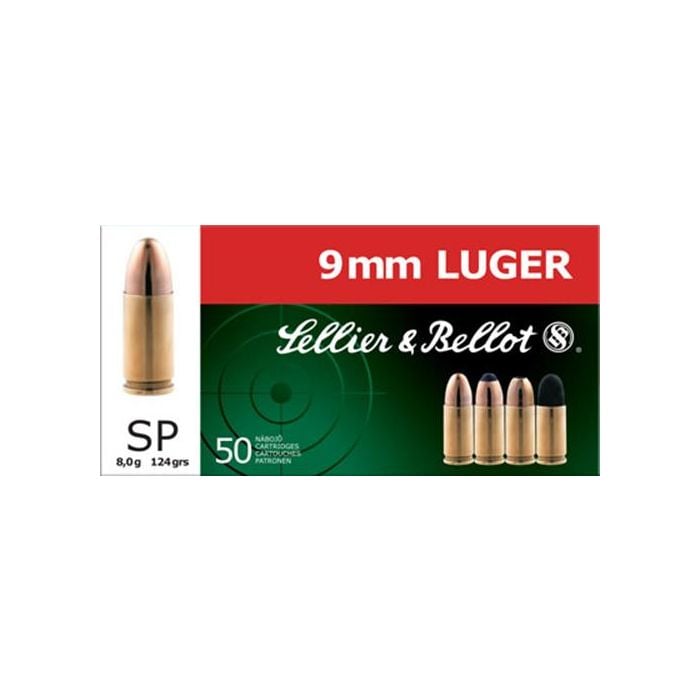Sellier & Bellot Handgun 9mm 124 Grain Soft Point SB9S