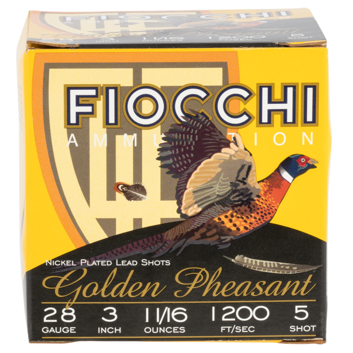 Fiocchi Golden Pheasant 28 Gauge 3 1 1/16 oz 5 Shot 283GP5