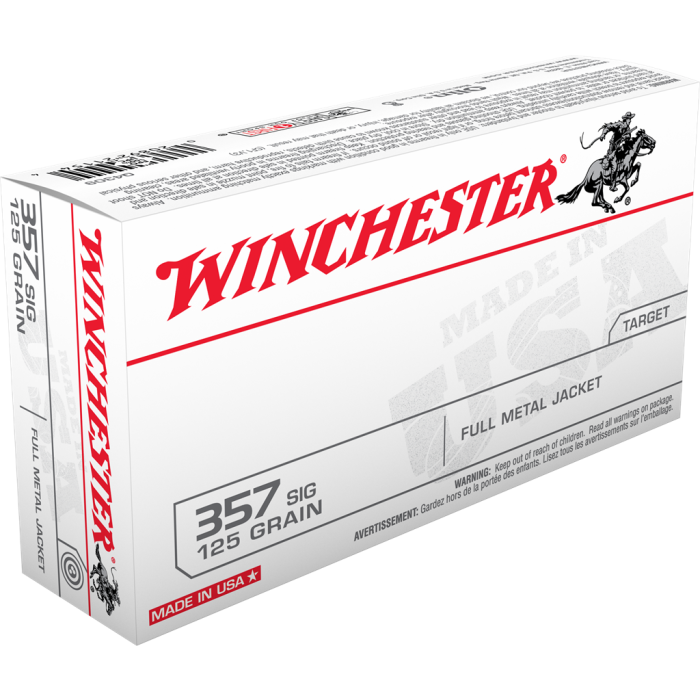 Q4309 Winchester USA 357 Sig 125 Grain FMJ Q4309 Winchester USA 357 Sig 125 Grain FMJ