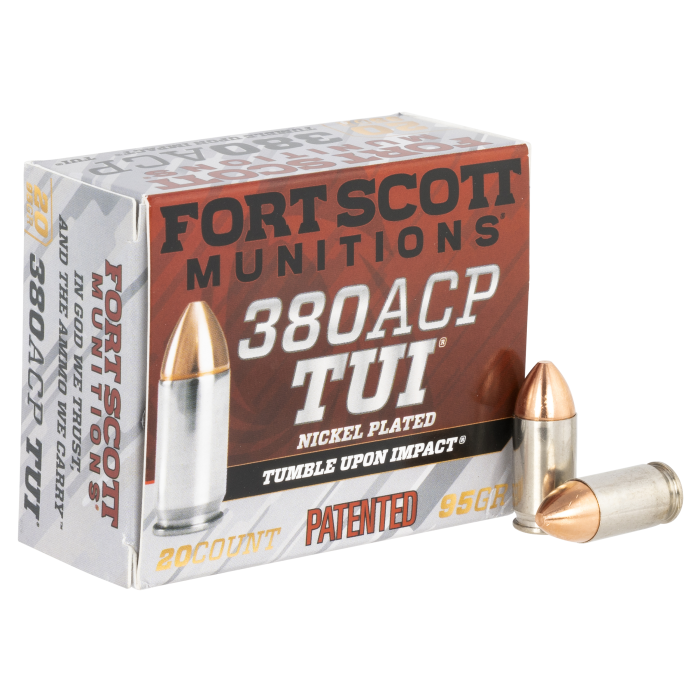 Fort Scott Munitions Tumble Upon Impact (tui) 380 ACP 95 Grain Solid Copper Spun 380095SCV Fort Scott Munitions Tumble Upon Impact (tui) 380 ACP 95 Grain Solid Copper Spun 380095SCV