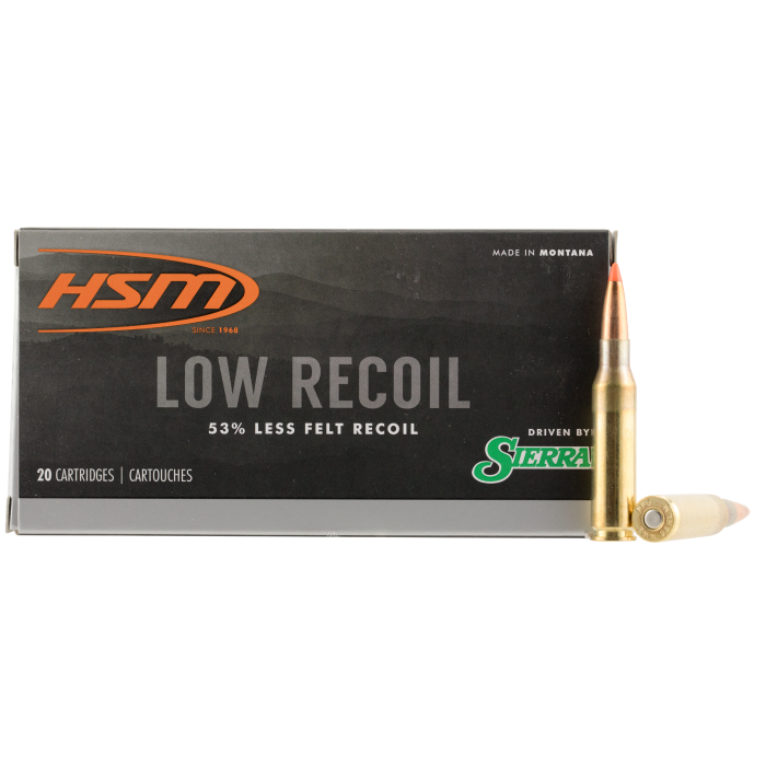 Hsm Low Recoil 7mm-08 Rem 140 Grain Orange Polymer Tip