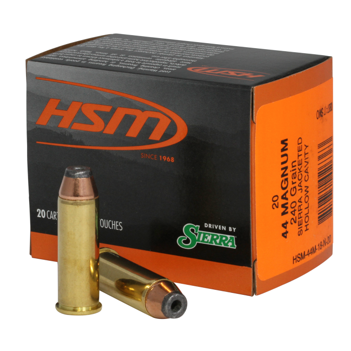 Hsm Pro Pistol 44 Mag 240 Grain Jacketed Hollow Cavity 44M18N20