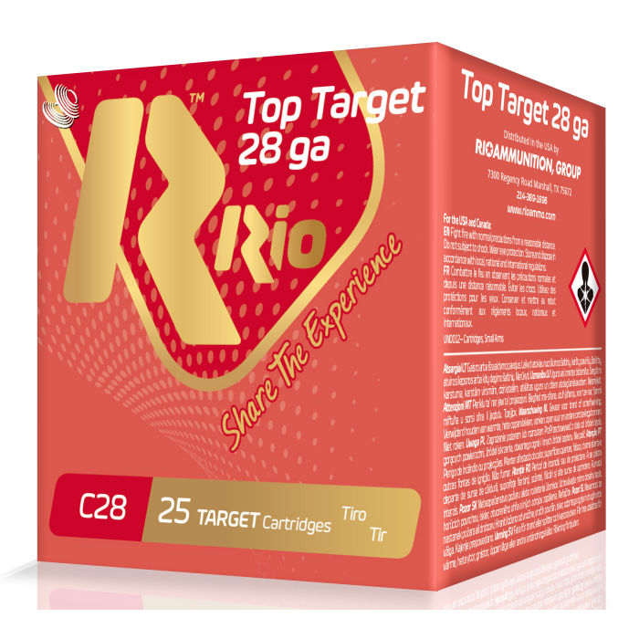 Rio Ammunition Top Target 28 Gauge 2.75 3/4 oz 7.5 Shot RC2875 Rio Ammunition Top Target 28 Gauge 2.75 3/4 oz 7.5 Shot RC2875
